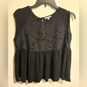 Acemi Black Lace Detail Blouse